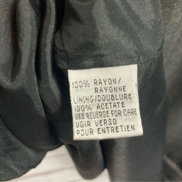 Talbots Dress SZ 12 Dark Gray Faux Wrap Rayon Maxi Fringe Lined Sleeveless Long - Picture 13 of 14